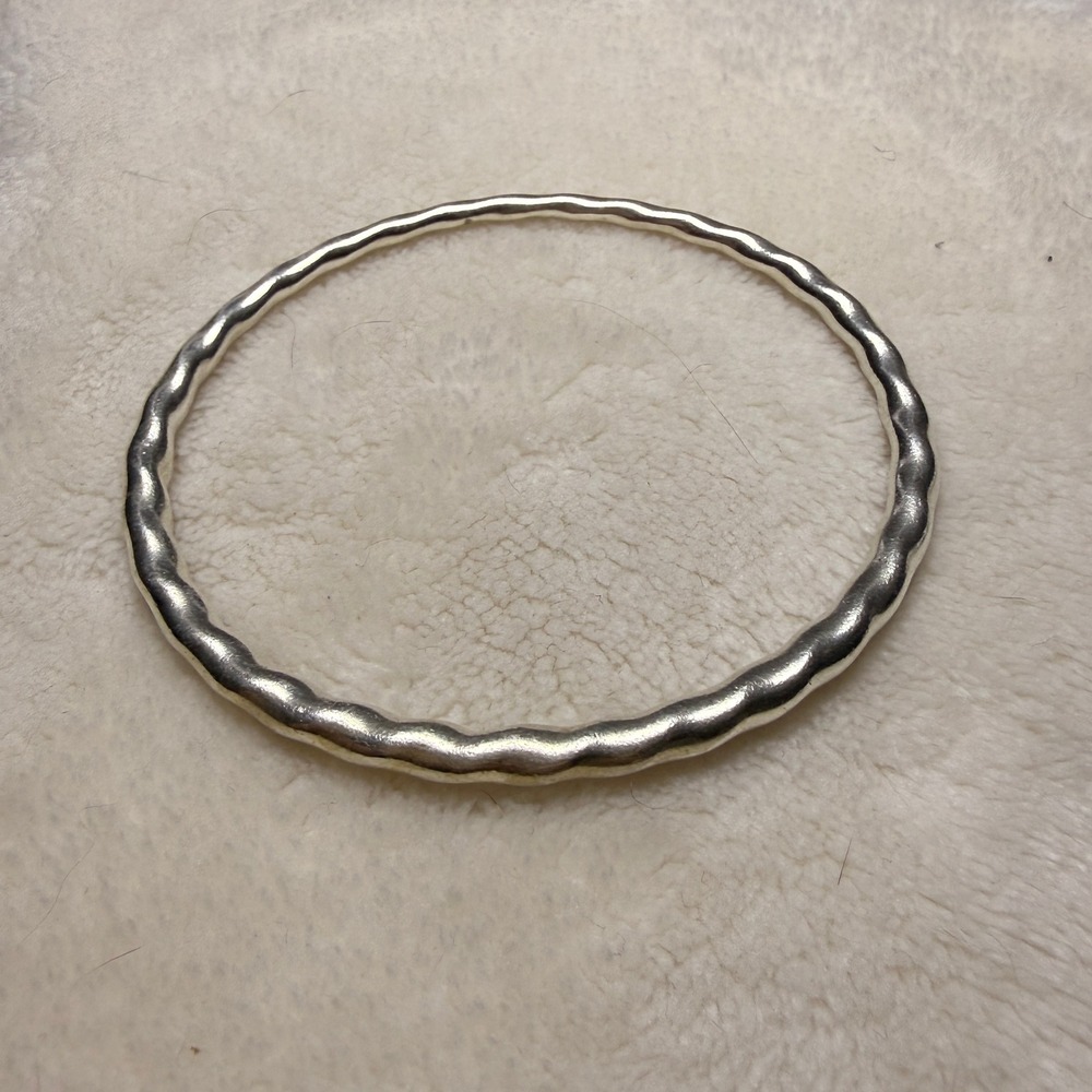 Pandora 925‎ Sterling Silver Hammered Bangle Bracelet